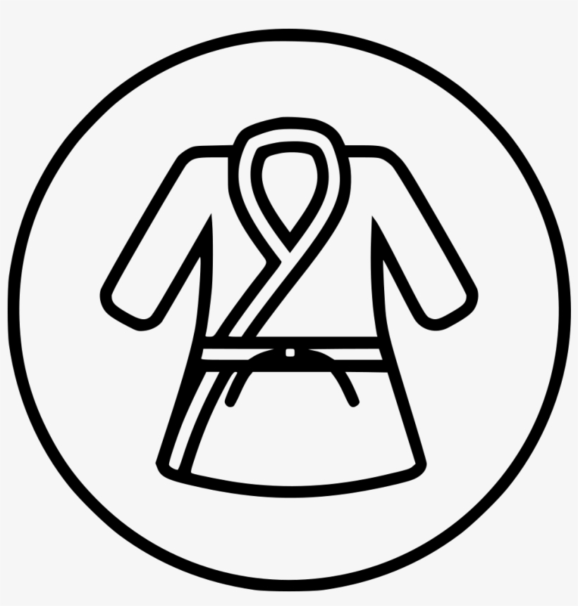 Karate Combat Belt Sport Play Game Uniform Cloth - Line Art, transparent png