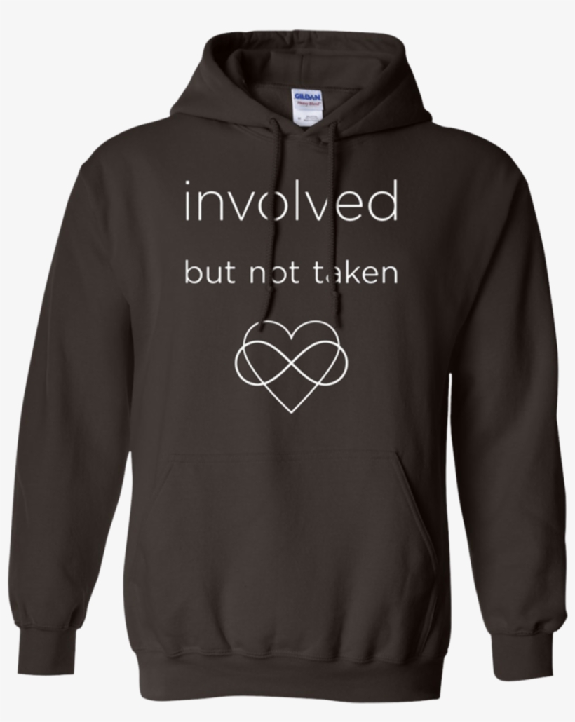 Involved But Not Taken Infinity Love Heart Polyamory - Black Stranger Things Hoodie, transparent png