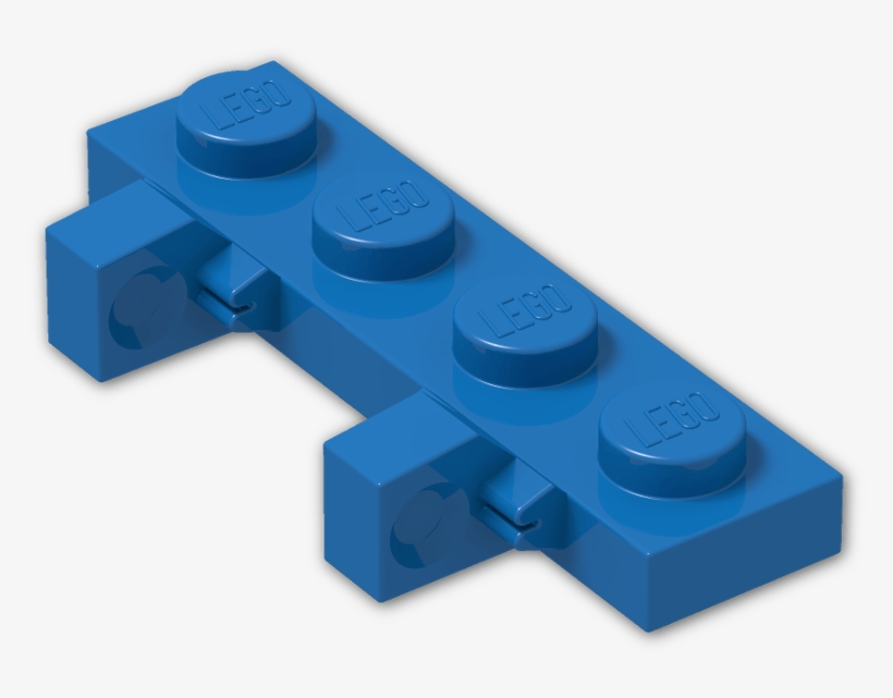 Hinge Plate 1 X 4 Locking With Two Single Fingers On - Construction Set Toy, transparent png