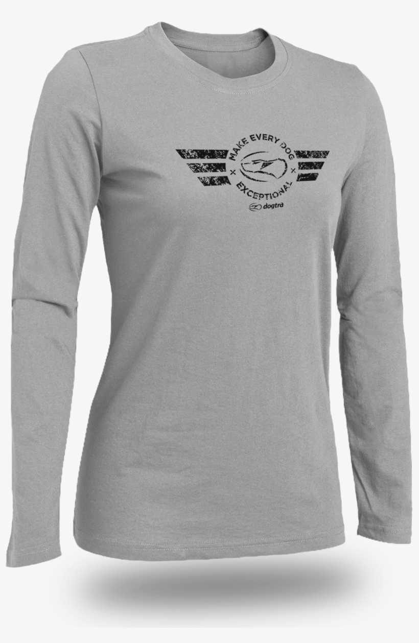 Women's Long Sleeve Dogtra T Shirt - T-shirt, transparent png