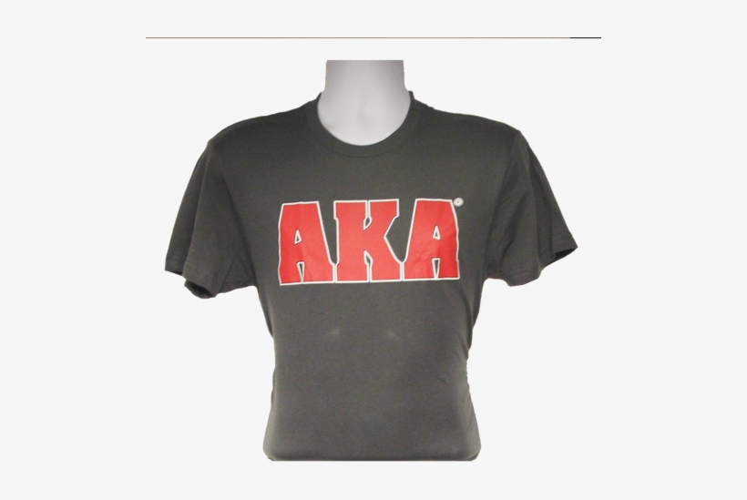 Men's Aka Classic Grey T-shirt W Red Logo - Active Shirt, transparent png
