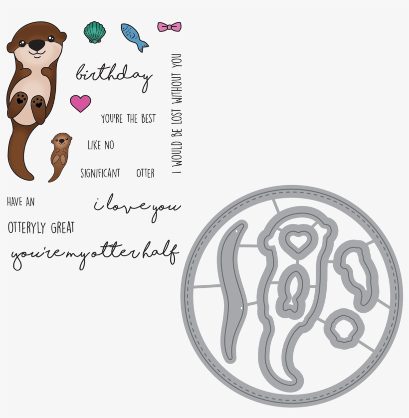 Significant Otter Stamp & Die Set - Otter, transparent png