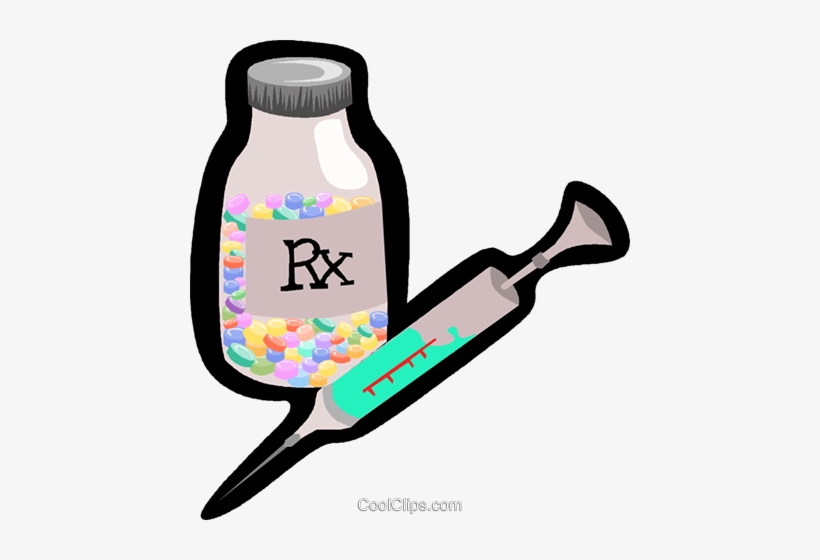 Pill Bottle With Hypodermic Needle Royalty Free Vector - Gif Antibiotics, transparent png