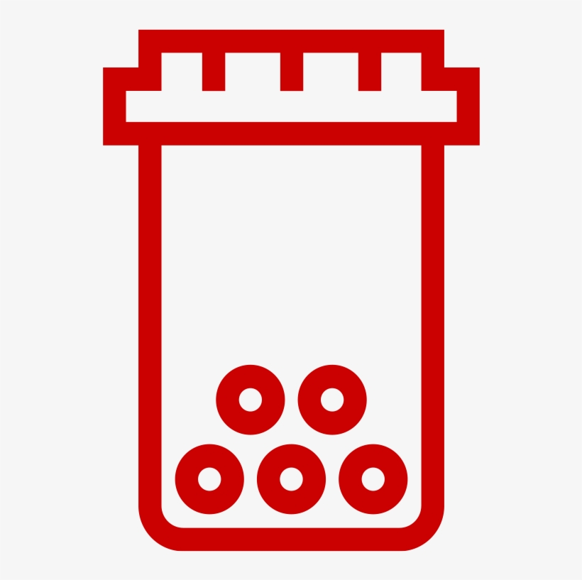 Pill Bottle Icon - Drinks Clipart Black And White, transparent png