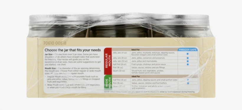 Kerr Regular Mouth Half Pint Mason Jar - 12 Count, transparent png