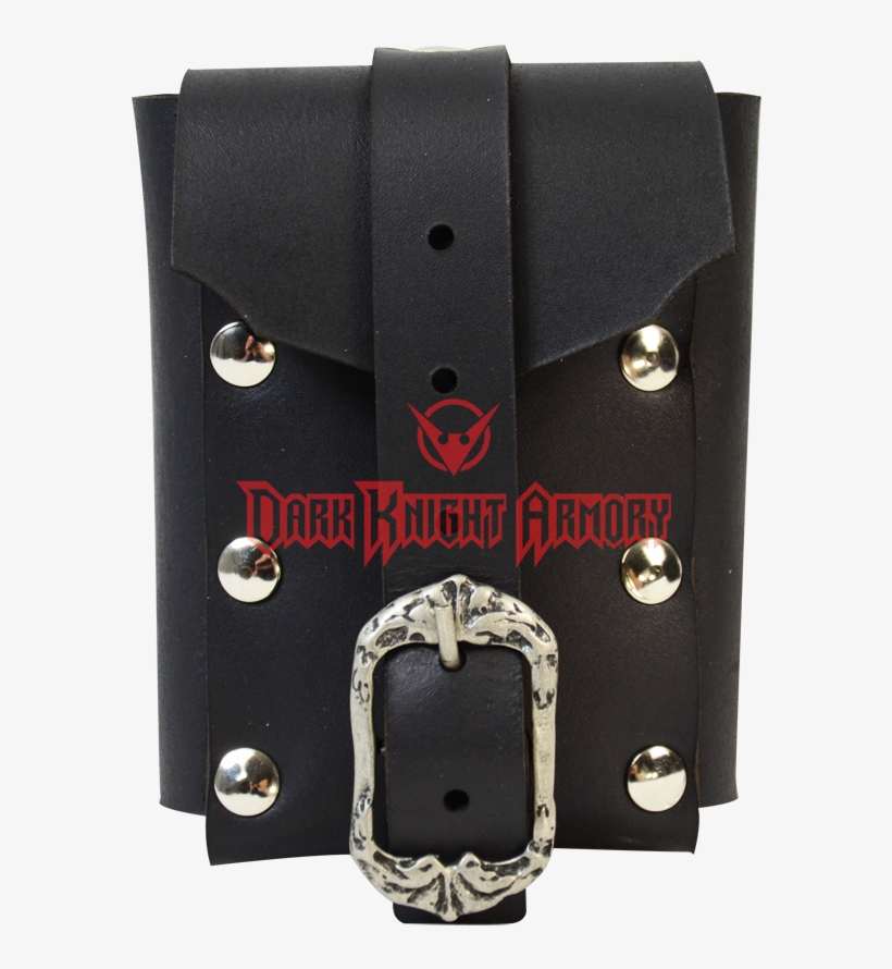 Medium Gothic Leather Belt Pouch - Dk Leather Gothic Leather Belt Pouch, Black, Large, transparent png
