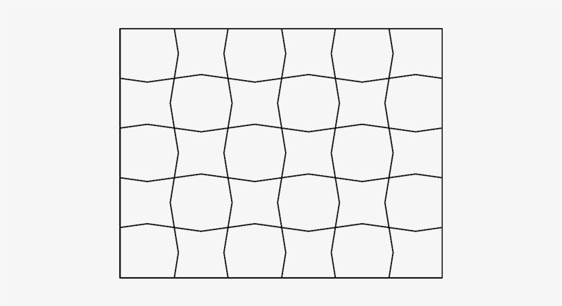 Jigsaw Puzzle Template-09 - Black, transparent png