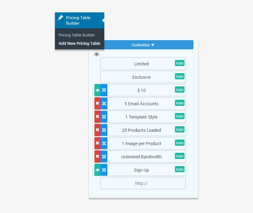 Price Table Builder Rows - Price, transparent png