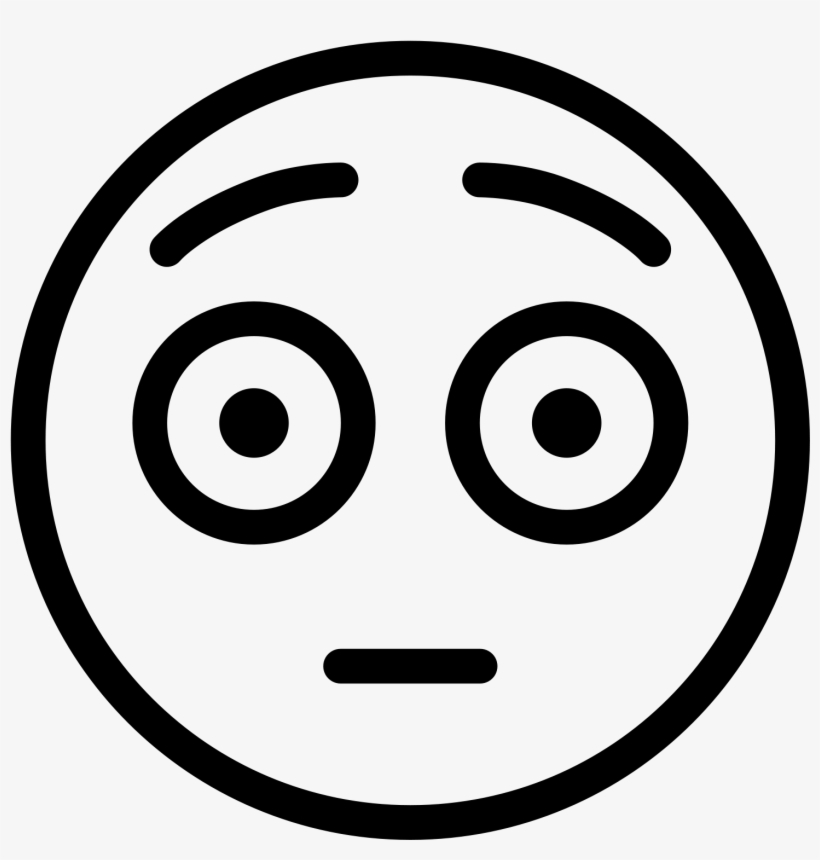 Png 50 Px - Embarrassed Emoji Black And White, transparent png