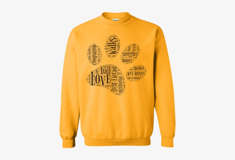 Black Paw Print Word Cloud Crewneck Pullover Sweatshirt - St Patricks Day T Shirt And Apparel 100% Drunk, transparent png