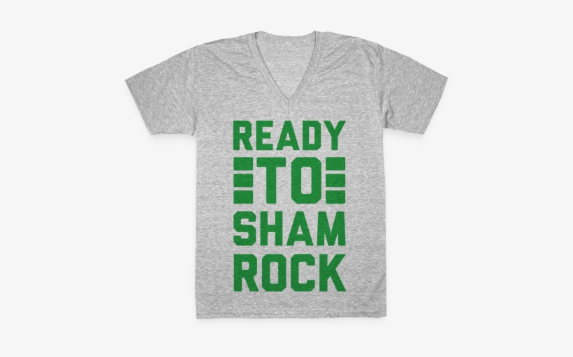 Ready To Shamrock V-neck Tee Shirt - Roses Are Red Violets Are Blue, transparent png