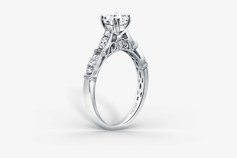 Stella 18k White Gold Engagement Ring - Gold Diamond Ring Png, transparent png