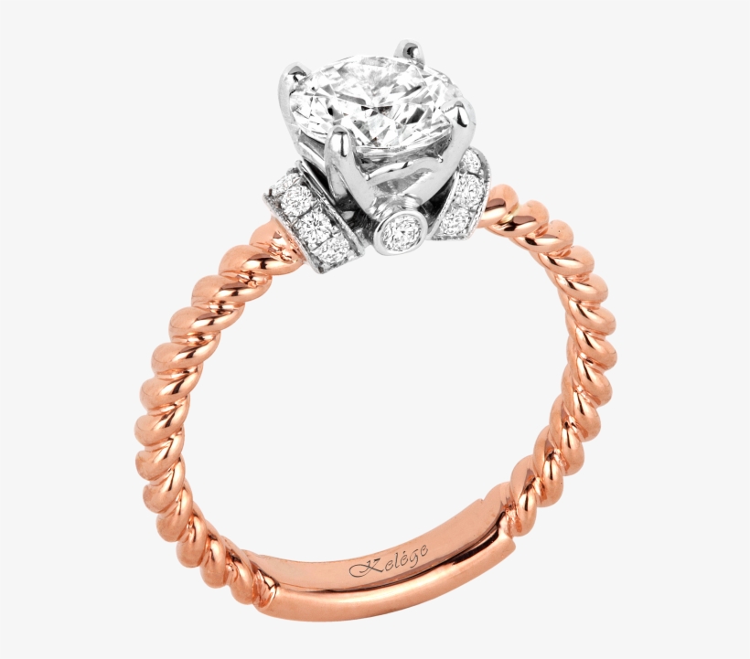 Kgr 1128-p Rose Gold Engagement Ring - Engagement Ring, transparent png