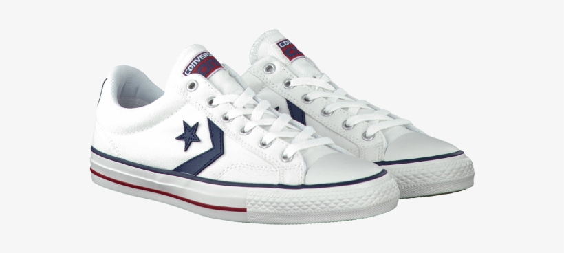 New White Converse Sneakers Star Player Ox 53245 Star - Skate Shoe, transparent png