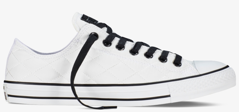 Chuck Taylor All Star Quilted White/black/white White/black/white - Chuck Taylor White With Black, transparent png