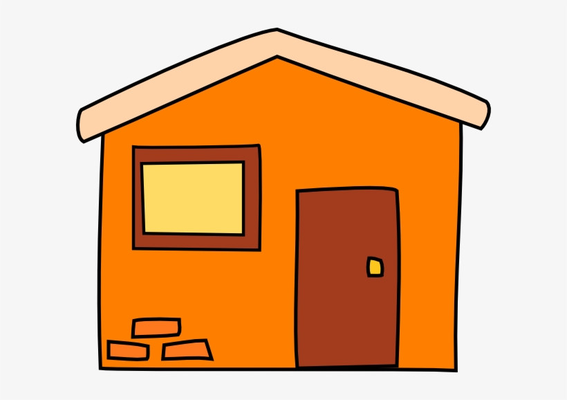Orange House Clip Art - Orange House Clipart, transparent png