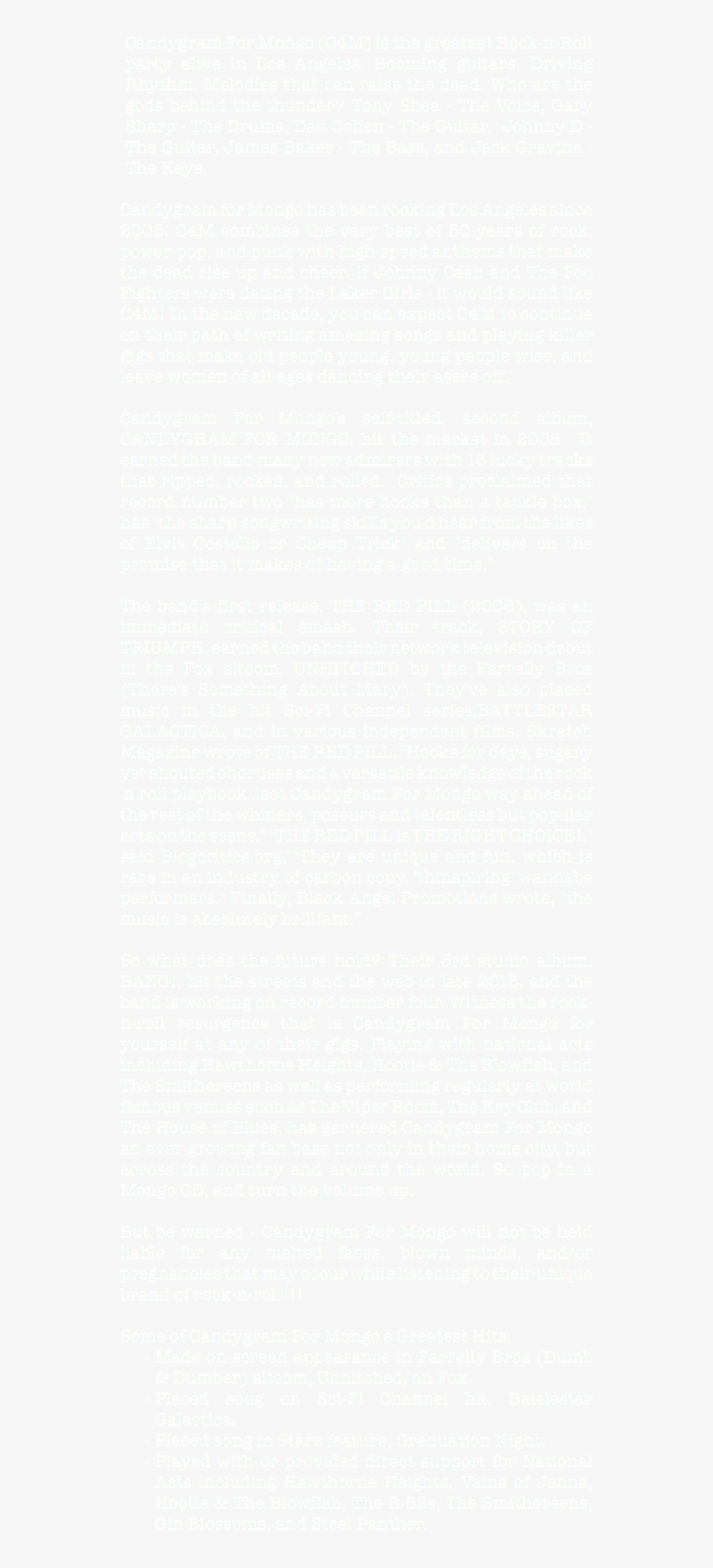 Candygram For Mongo Is The Greatest Rock N Roll Party Blackandwhite