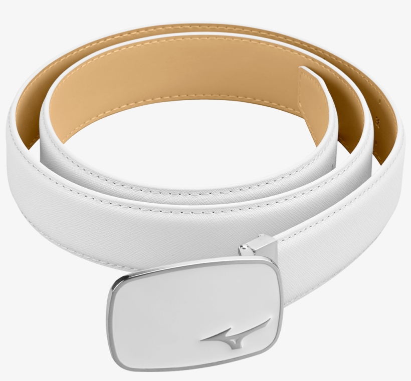 Mizuno Logo Belt - Mizuno Leather Logo Belt - White - 52gy7507-01 - One, transparent png