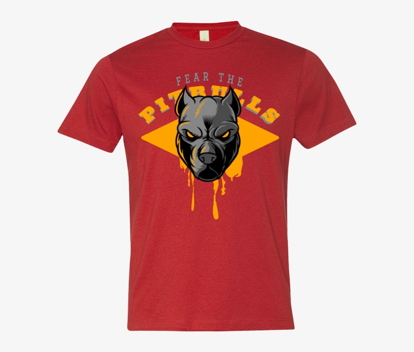 Fear The Pitbulls T-shirt Clip Art - Red Jaguars Shirt, transparent png