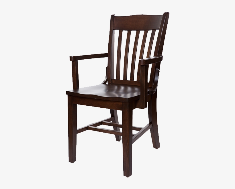 Schoolhouse Arm Chair 254 Solid Wood Seat - Solid Wood Arm Chairs, transparent png