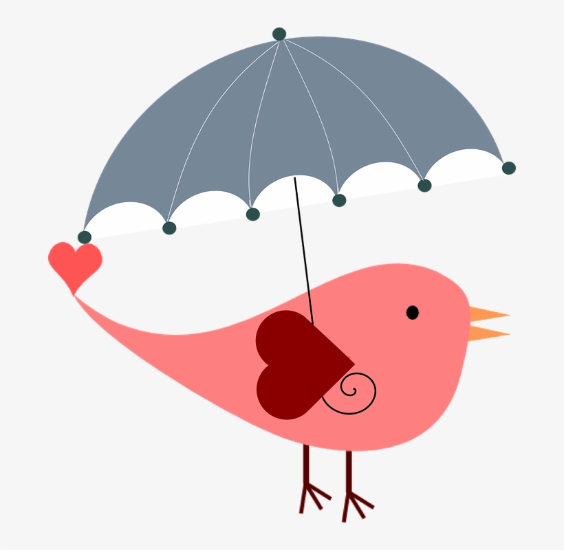 Cute Bird Png - Bridal Shower Umbrella Clip Art, transparent png