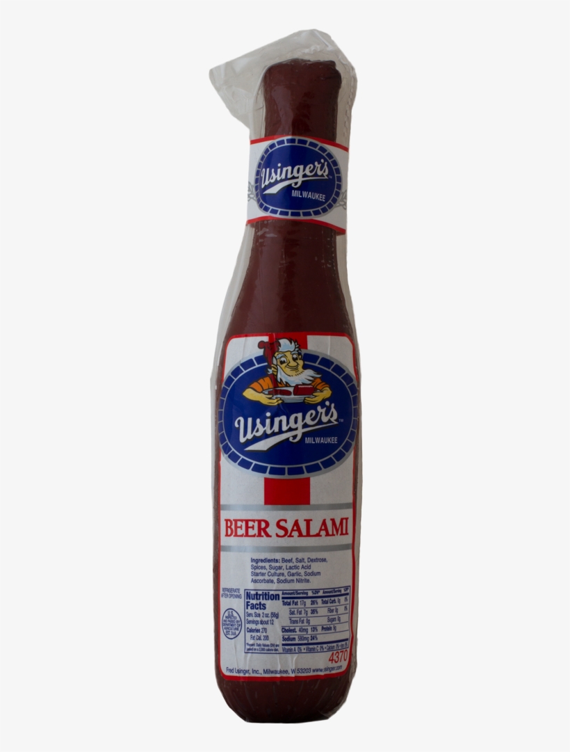 Beef Salami With Garlic - Beer Bottle, transparent png