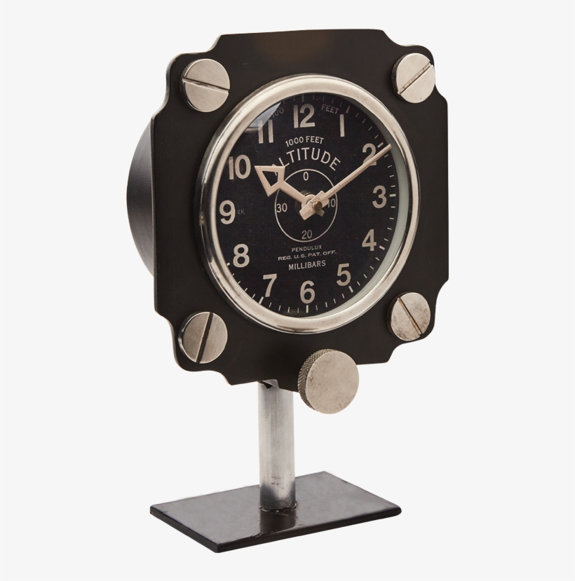 Altimeter Mantel Clock Black - Pendulux Altimeter Retro Aluminium Mantle Clock In, transparent png