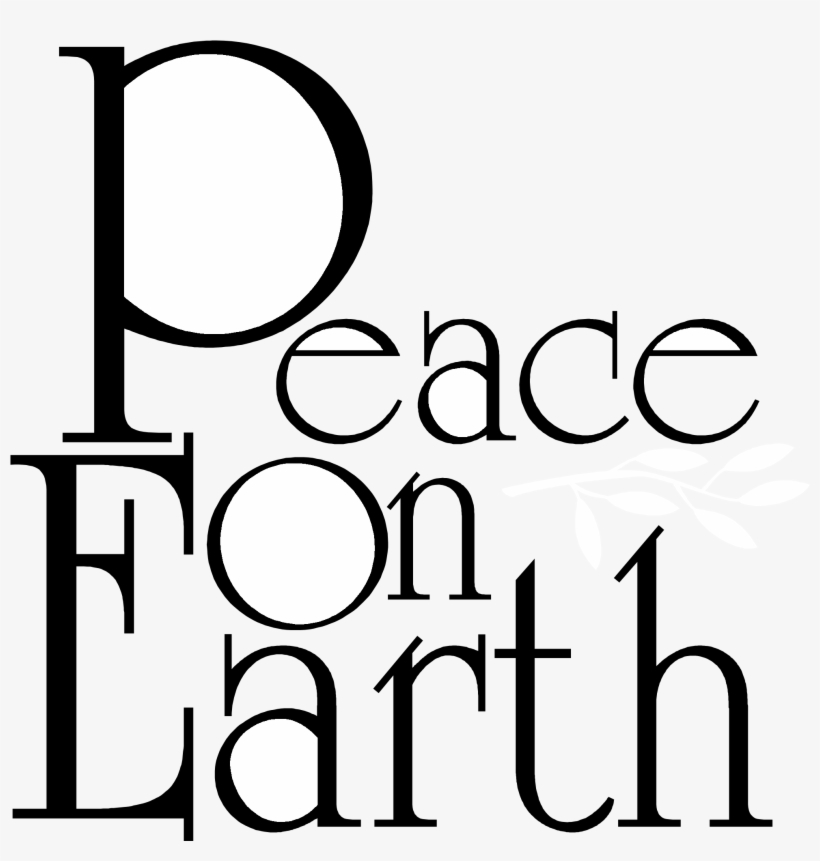 Peace On Earth Logo Black And White, transparent png