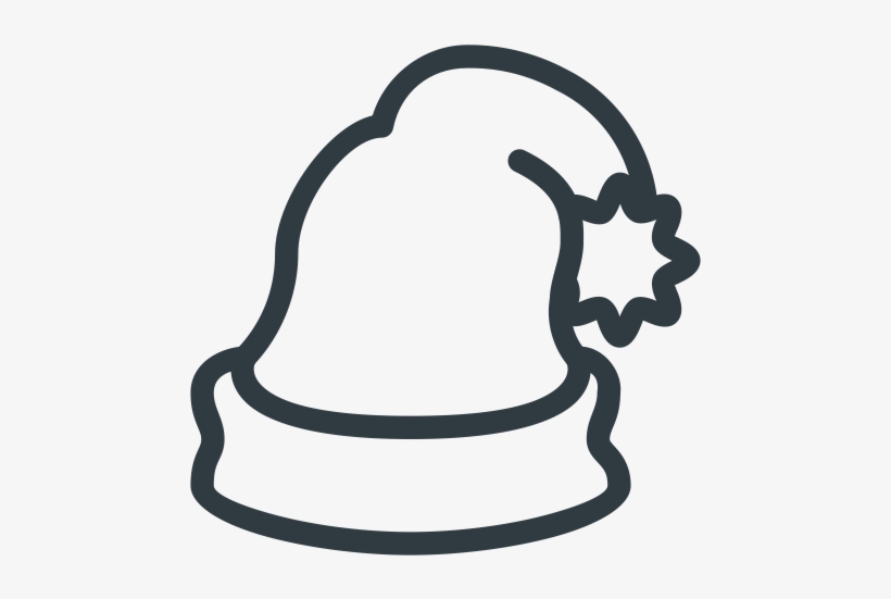 Free Line Christmas Icons - Papai Noel Png Desenho Preto E Branco, transparent png