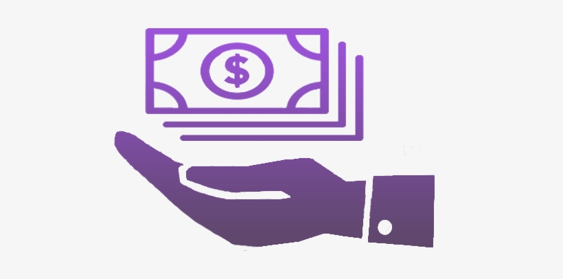 Hand And Money - Black And White Dollar Bills Clip Art, transparent png