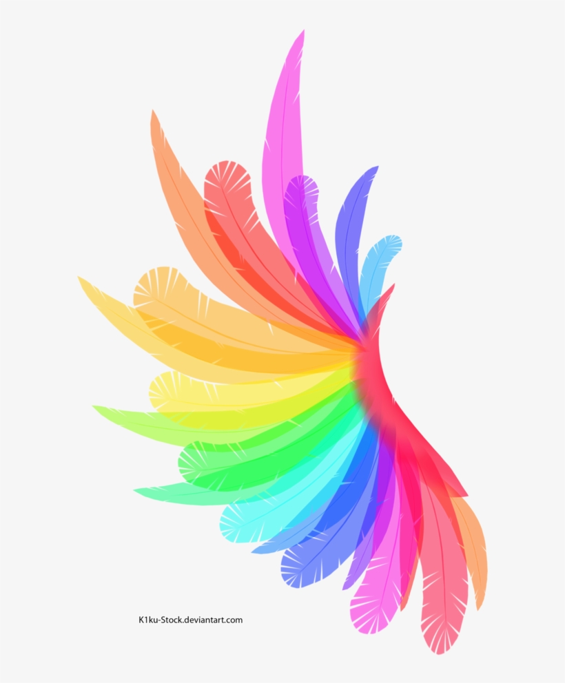Image Result For Rainbow Colored Angel Wings - Blue Wings Transparent Background, transparent png