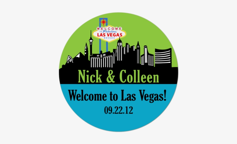 Las Vegas Skyline Personalized Sticker - Welcome To Las Vegas Sign, transparent png