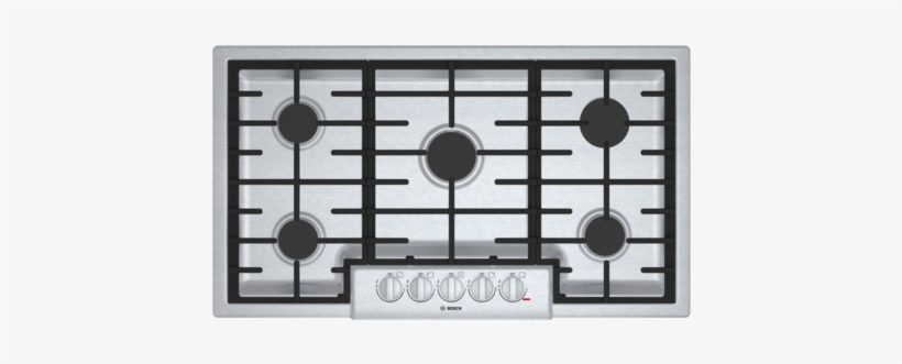 36" 5 Burner Gas Cooktop, Ngm8656uc, Stainless Steel - Bosch 800 Gas Cooktop 36, transparent png