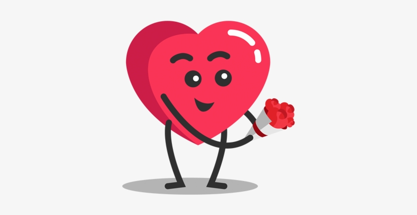 Cartoon Red Love Send Flowers - Vector Graphics, transparent png