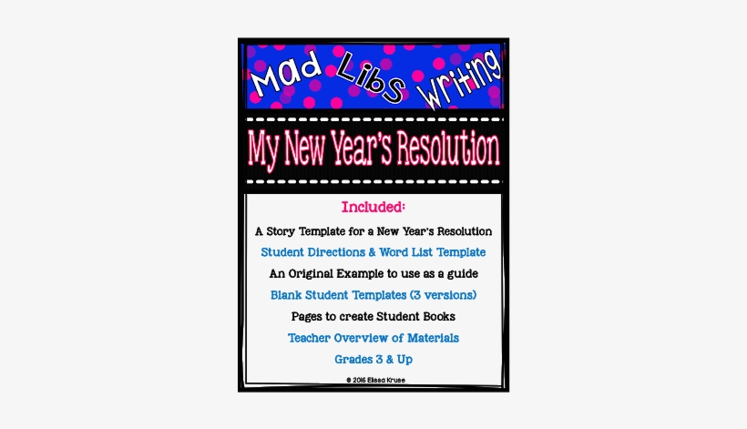 It's A Mad Libs-style Writing Activity For New Year's - New Year, transparent png
