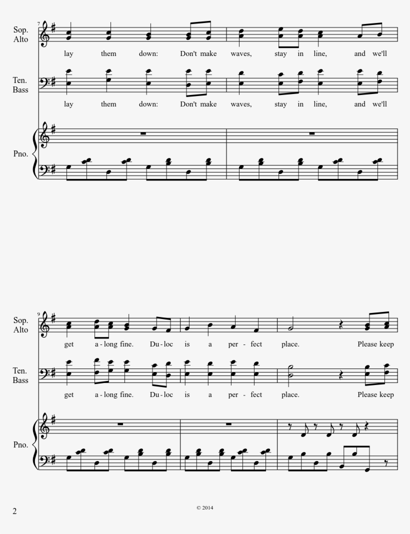 The Musical Meldey Sheet Music Composed By Arr - Musicales Medley Pdf Coro, transparent png