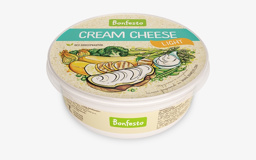 Soft Cheese Cream Cheese Light With Fat Content In - Bonfesto Cream Cheese Light, transparent png