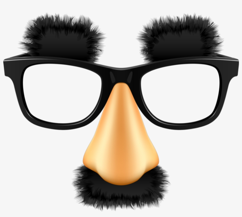 Mustache Glasses Nose Mask Funny - Glasses With Nose Png, transparent png