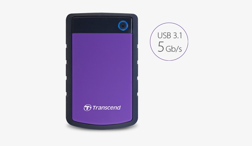 The Storejet 25h3 External Hard Drive Is Equipped With - 2.5" External Hard Drive 3 Tb Transcend Storejet 25h3p, transparent png