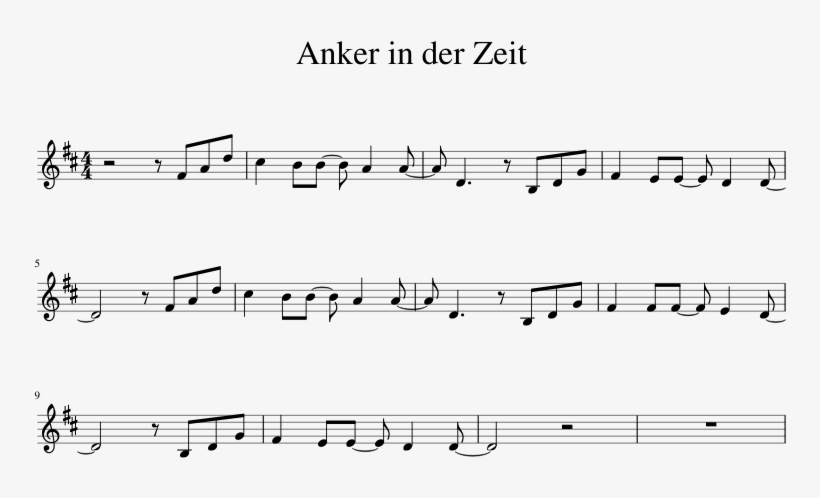 Anker In Der Zeit Sheet Music Composed By Composer - Mass, transparent png