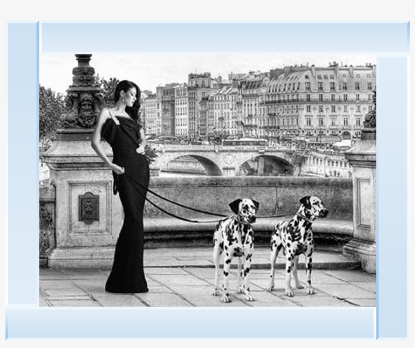 Dalmations - East Urban Home 'walking In Paris' Oil Painting Print, transparent png