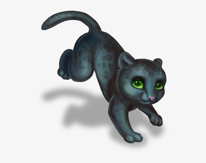 Little Black Panther For Lexenok By Stasushka On Deviantart - Dibujos Chibi De Pantera, transparent png