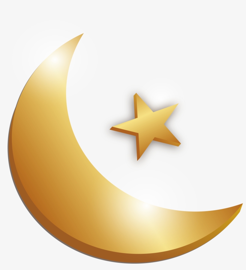 Golden Star Transprent Png Free Download - Golden Moon Png, transparent png