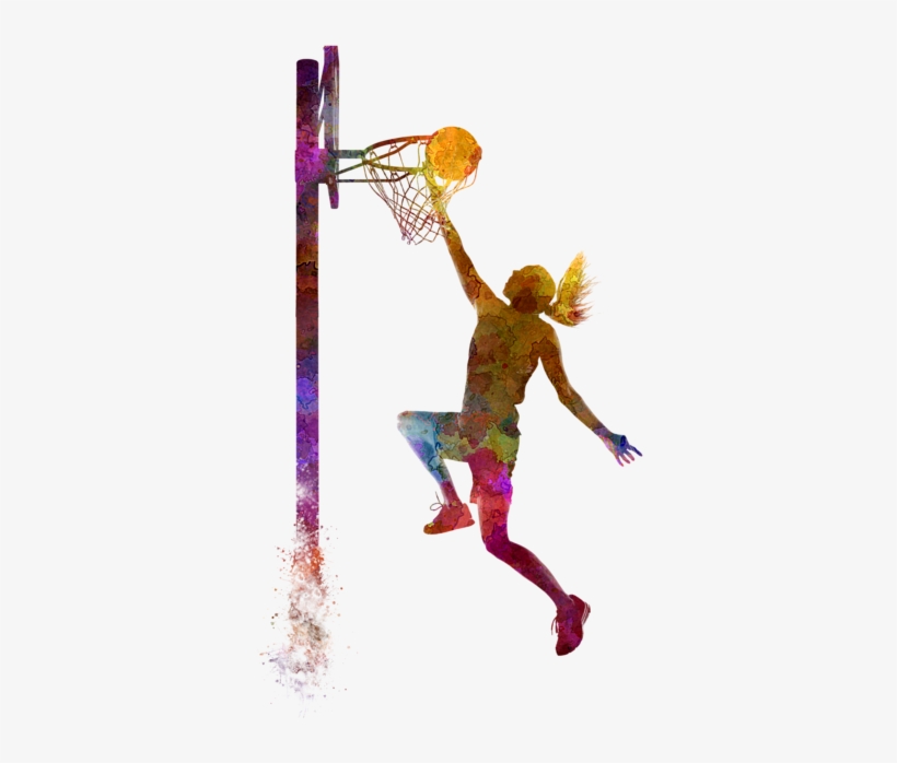 Click And Drag To Re-position The Image, If Desired - Art Watercolor Basketball, transparent png