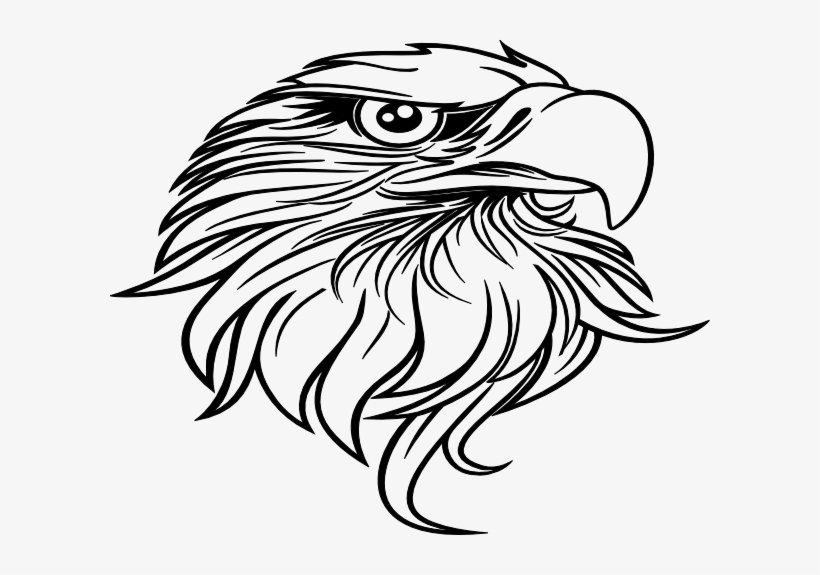 Banner Library Stock Clip Art At Clker - Eagle Head Stencil, transparent png