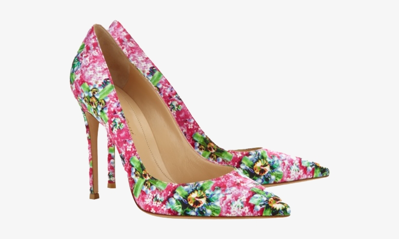 Floral Shoe Png Transparent Library - Basic Pump, transparent png