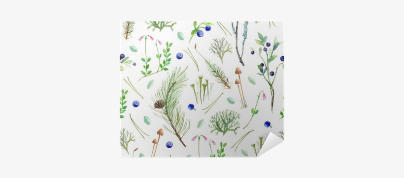 Posters Pine Forest Floral Seamless Pattern Watercolor - Illustration, transparent png