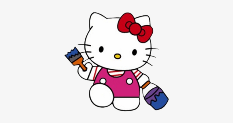 Hello Kitty Painting - Cartoon Characters For Painting, transparent png