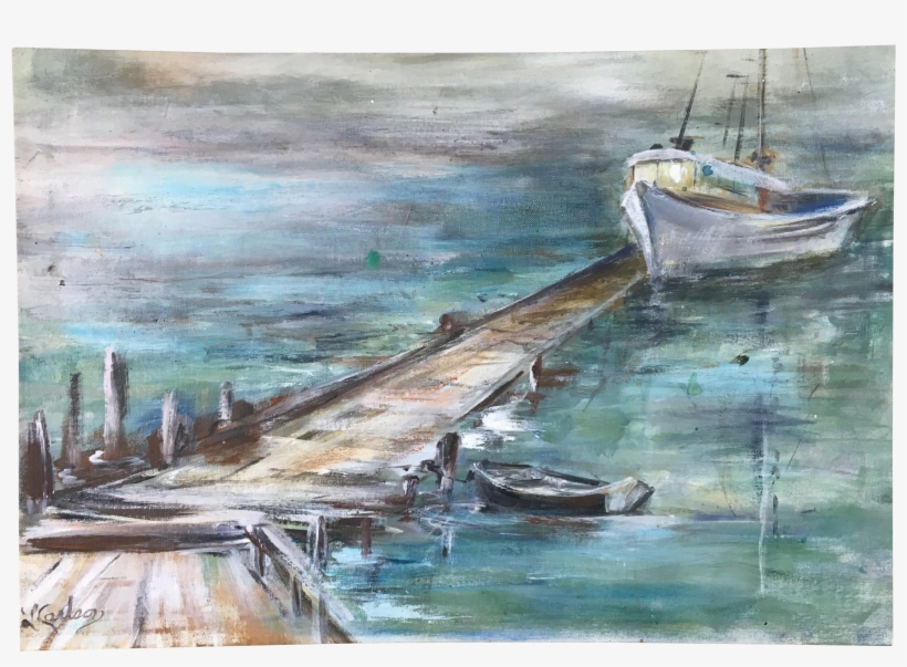 Pier Drawing Watercolor - Painting, transparent png
