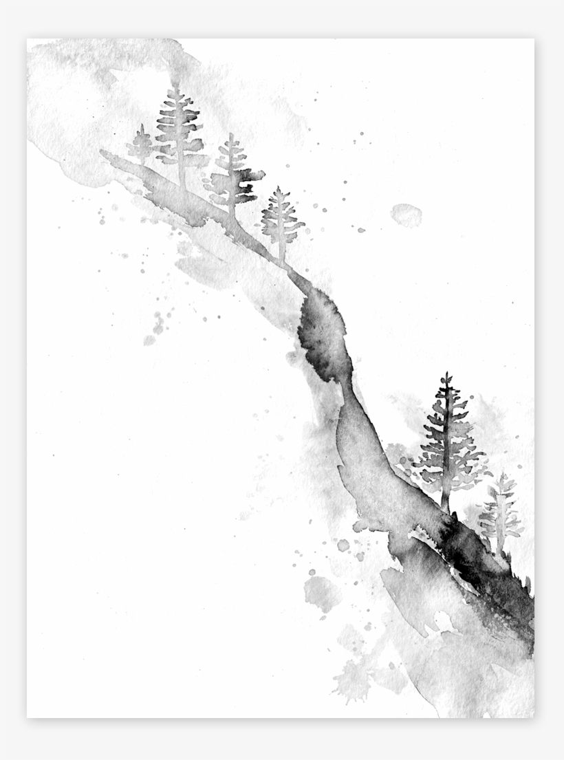 Also, Another Stunning Watercolour Tattoo Option - Black And White Tattoos With Watercolor, transparent png
